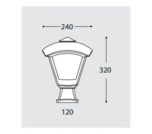 Fumagalli DARIO DISMA LANTERN Pillar Top E27 - Image 2