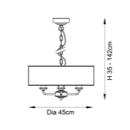 Highclere 3lt pendant - Image 10