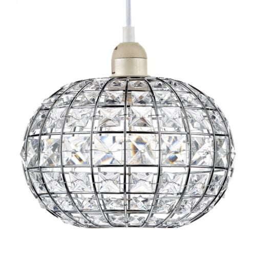 Letitia Non Elec Pendant Polished Chrome Crystal