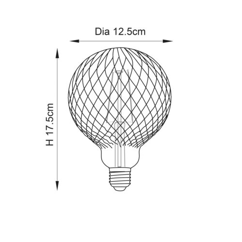 Facet E27 LED Filament 125mm - Image 5