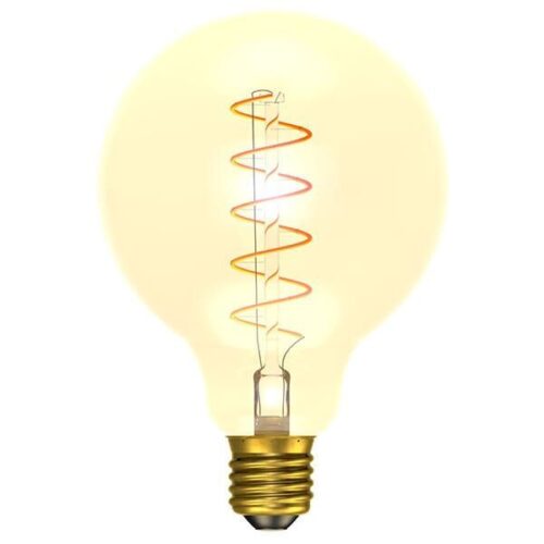 LED 4W Vintage Soft Coil Vertical Amber Filament Globe - ES - 1800K