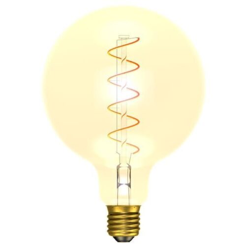 LED 4W Vintage Soft Coil Vertical Amber Filament Large Globe - ES - 1800K