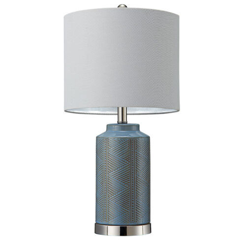 LIGHT BLUE CERAMIC TABLE LAMP