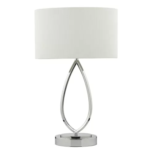 Wyatt Touch Table Lamp Polished Chrome With Shade