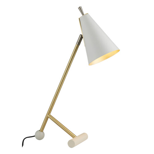 Mid Century matt white Task light