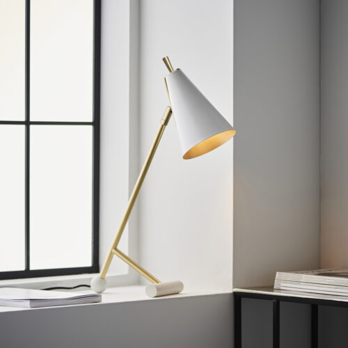 Mid Century matt white Task light - Image 2