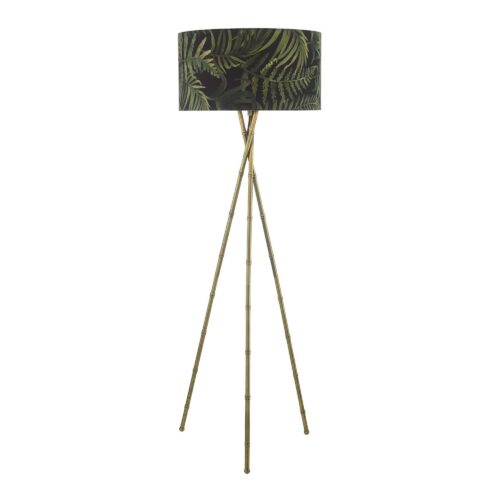 Tripod Floor Lamp Antique Brass With Shade