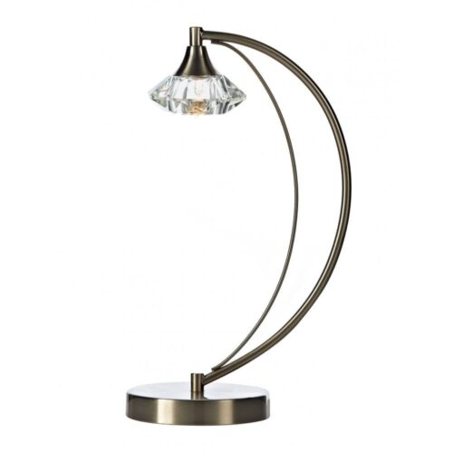 Luther Table Lamp Satin Chrome Crystal