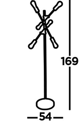 Armstrong 6Lt Floor Lamp - Black & Satin Brass Metal - Image 3