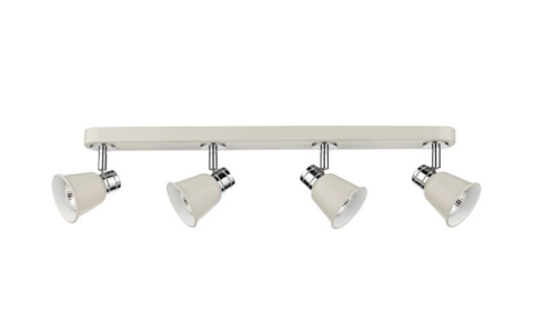 Fry 4 Light Bar Spotlight Cream Polished Chrome