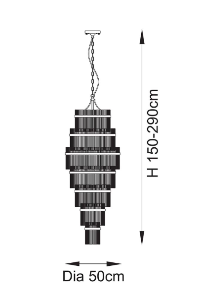 Marietta Grand 21lt Tiered Pendant - Image 5